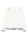 Sacai Ruffled Jumper In White