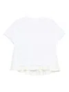 Sacai Ruffled Layered T-shirt In White