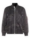 Sacai Blouson Nylon Twill Bomber Jacket In Black