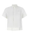 Sacai Ruffled Shirt In White