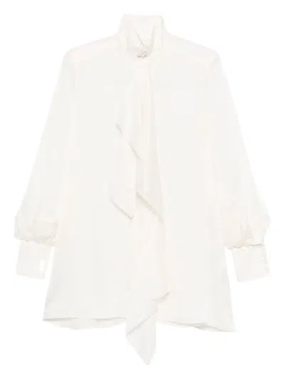 Sacai Ruffled Shirt In White