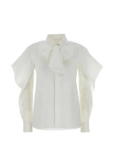 Sacai Ruffled Shirt In White