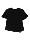 Sacai Ruffled T-shirt In Black