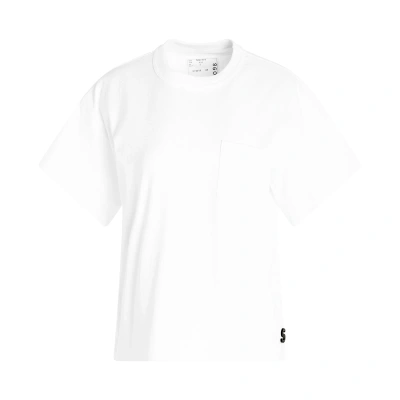 Sacai S Cotton Jersey T-shirt In White