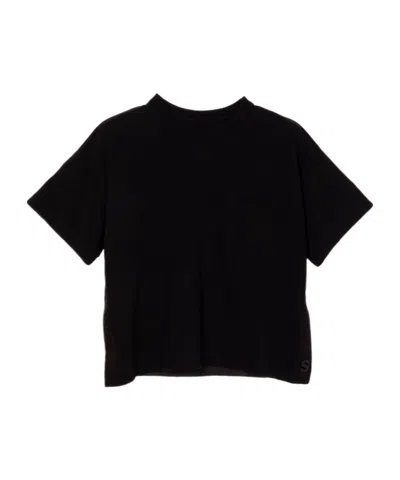 Sacai S Cotton Jersey T-shirt In Black