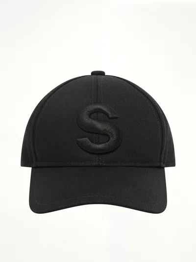 Sacai S Denim Cap In Black