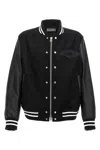Sacai Black Gonz Edition Leather Bomber Jacket In Black