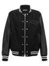 Sacai Black Gonz Edition Leather Bomber Jacket In Black