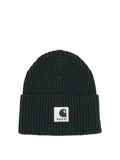 Sacai " X Carhartt Wip" Beanie In Green