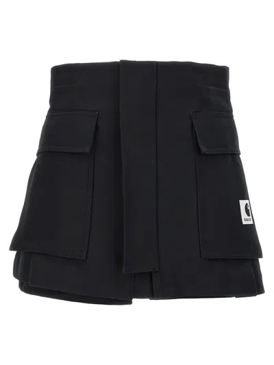Sacai Black Carhartt Wip Edition Shorts