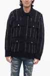 Sacai Wool-blend Blouson Jacket In Blue
