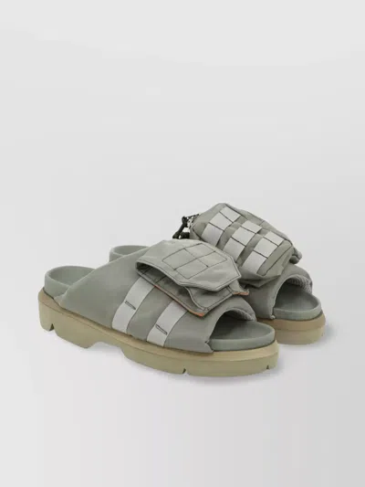 Sacai Sandals Open Toe Rubber Sole In Green