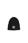 Sacai Carhartt Wip Wool Blend Knit Beanie Hat In Black