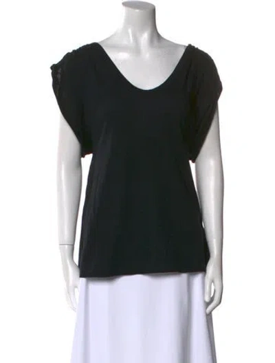 Pre-owned Sacai Scoop Neck Short Sleeve T-shirt In Black