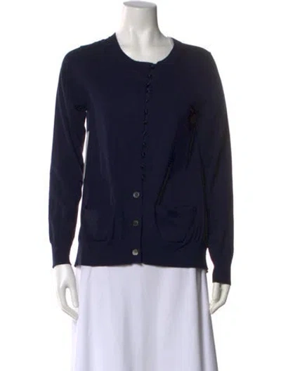 Pre-owned Sacai Scoop Neck Sweater In Blue