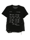 Sacai Script-printed Blouse In Black
