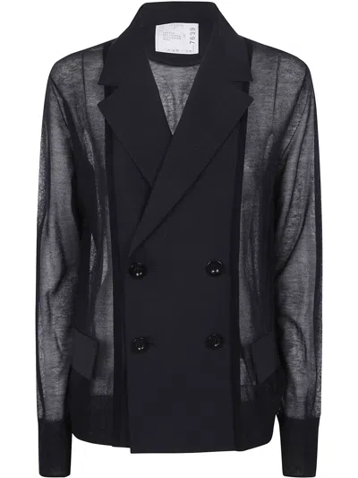 SACAI SEMI-SHEER BLAZER