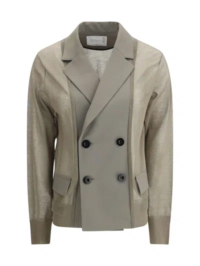 SACAI SEMI-TRANSPARENT BLAZER JACKET