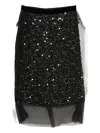 Sacai Sequin-embellished Skirt In Black