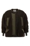 Sacai Long-sleeved Casual Jacket In Brown