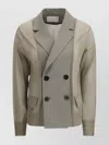 Sacai Sheer Cotton Blazer Featuring Flap Pockets