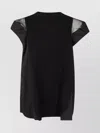 Sacai Popeline X Knit Pullover In Black