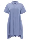 Sacai Midi Dress In Blue