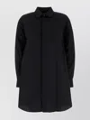 Sacai Shirt Dress Poplin Chest Pocket In Black