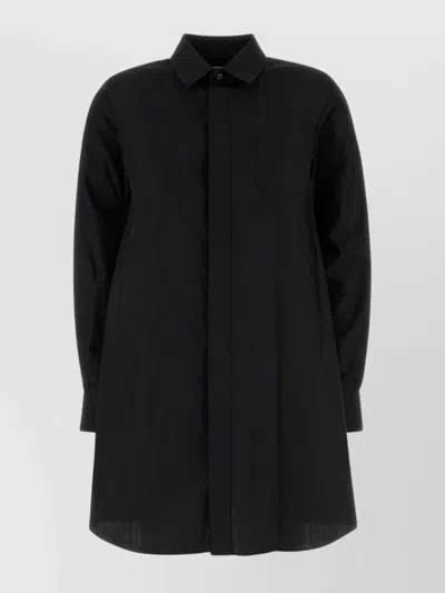 SACAI SHIRT DRESS POPLIN CHEST POCKET