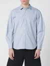 Sacai Mens Shirt Button Down Collar Stripes In Blue