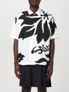 Sacai Floral Embroidered Patch Poplin Shirt In White
