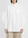 Sacai Oversized Buttoned Shirt In White