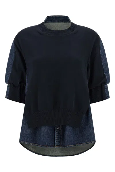 Sacai Shirt Sweater In Blue