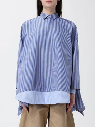 Sacai Shirt Woman Color Gnawed Blue