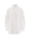 Sacai Oversized Buttoned Shirt In White