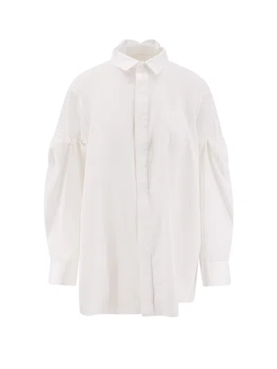 Sacai Shirts Beige In White