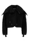 Sacai Women's Two-tone Teddy And Nylon Bomber Jacket | Size 2 | 2407459 Color 522 In Black
