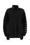 Sacai Panelled Jacket In Black
