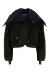 Sacai Faux Shearling X Nylon Twill Blouson In Multicoloured