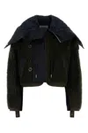 Sacai Faux Shearling X Nylon Twill Blouson In Multicoloured