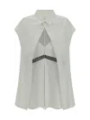Sacai Layered-design Blouse In Off White
