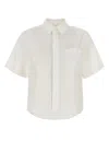 Sacai Pleated-panel Shirt In Sand