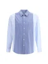 Sacai Cotton Shirt Striped Pattern In Stripe Mix