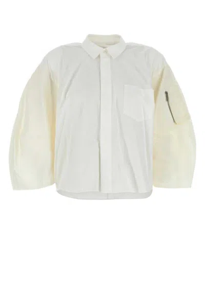 Sacai White Puff Sleeve Shirt