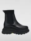 Sacai Black Leather Chelsea Boots In Schwarz