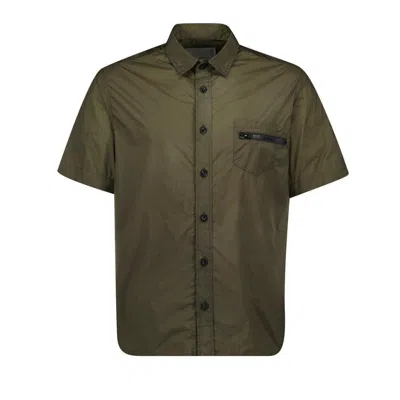 Sacai Short Sleeve Shirt In Green