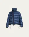 Sacai Short Puffer Jacket In Navy