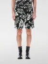 Sacai Floral-print Belted Shorts In Black