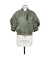 Sacai Short-sleeved Bomber In Green