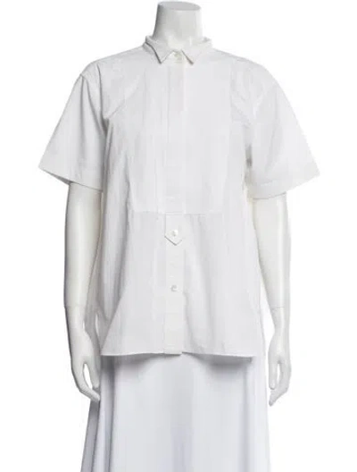 Pre-owned Sacai Short Sleeve Button-up Top In Multi